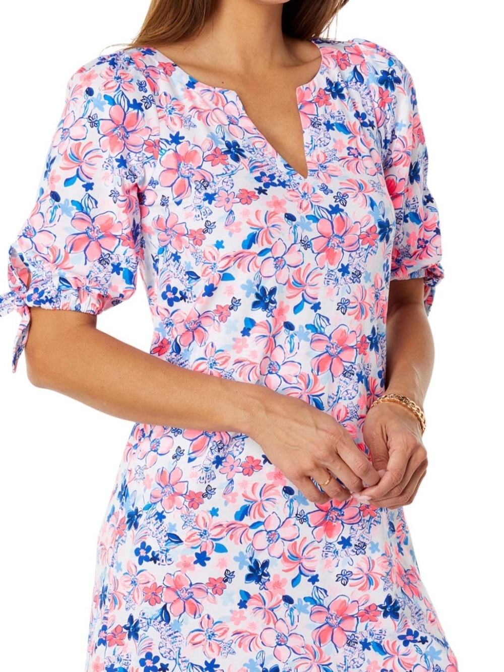 Lilly Pulitzer Pink & Blue Floral Mini Dress